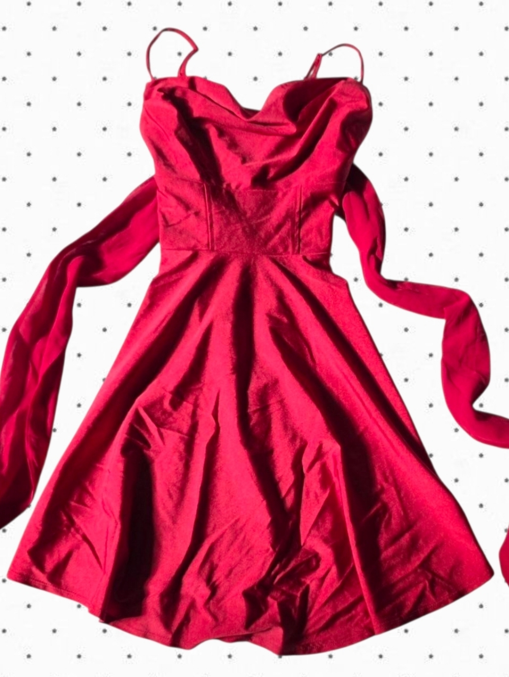 City Studios red mini dress with tie back